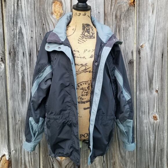 Columbia Fire Ridge Jacket Size M Black Gray Zip Outer Shell Women's Medium EUC - Picture 2 of 14